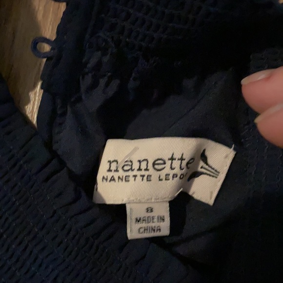 Nanette Lepore Navy Pleated Midi Dress - Picture 7 of 12